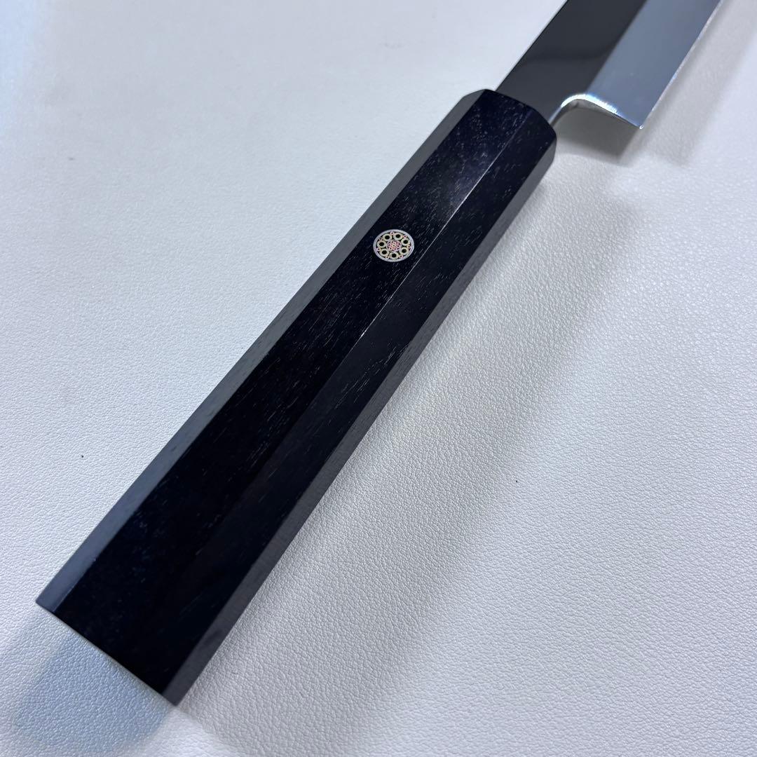 270mm 柳刃包丁 鏡面　黒檀八角柄 刺身包丁 「全鋼」•