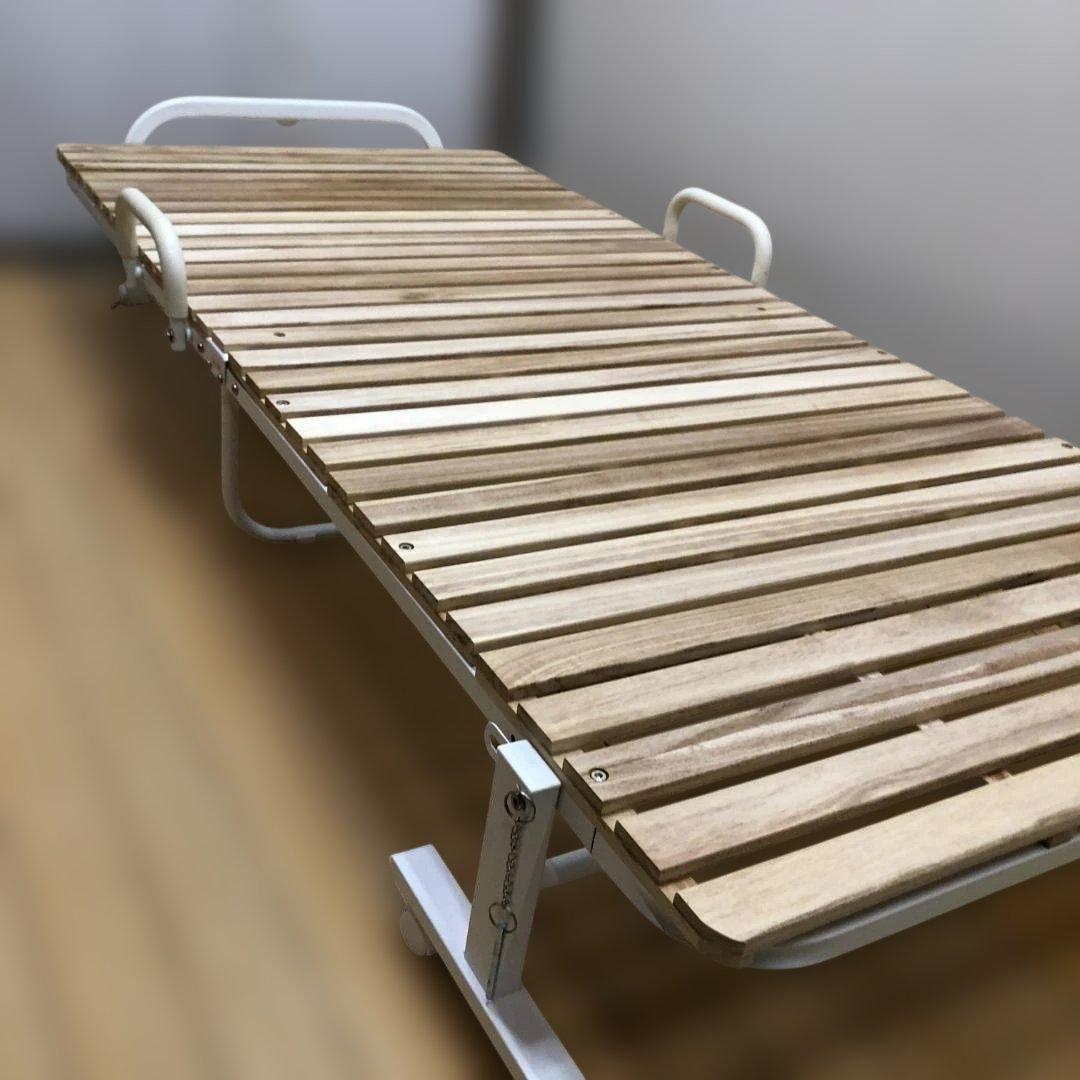 折りたたみ すのこベッド シングル スチールフレーム 112952-5-002