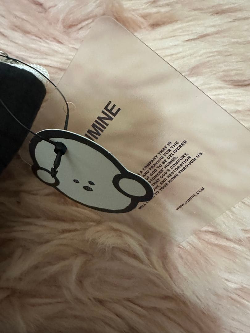 韓国JUMINE ビションフリーゼヌビ素材ポーチ　新品