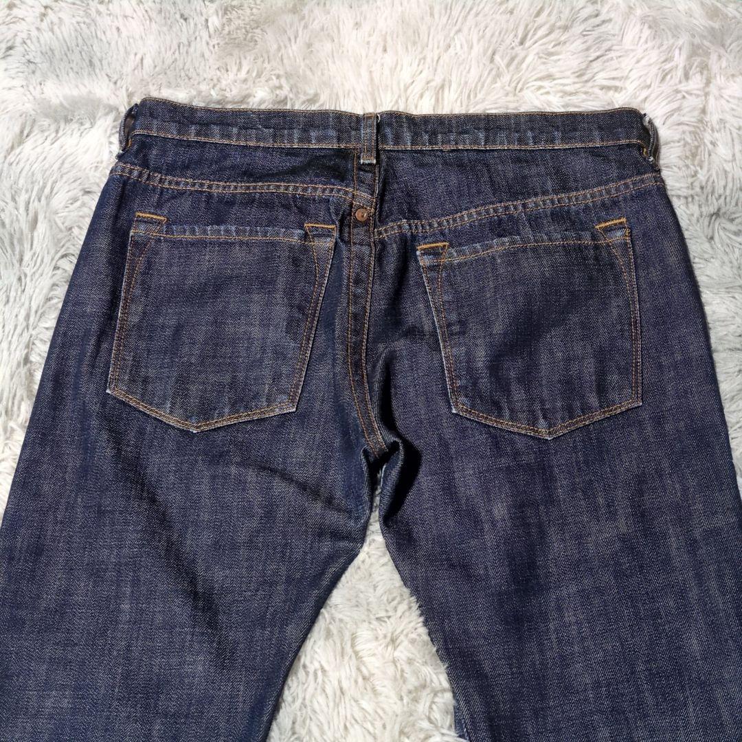 【フセインチャラヤン】USA製☆ストレートデニム☆濃紺