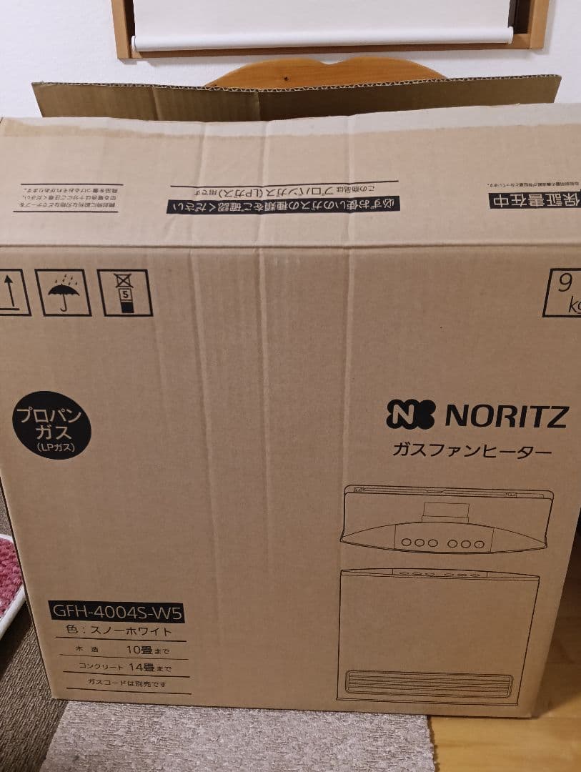 NORITZ GFH-4004S ガスファンヒーター 美品 ガスコード付き