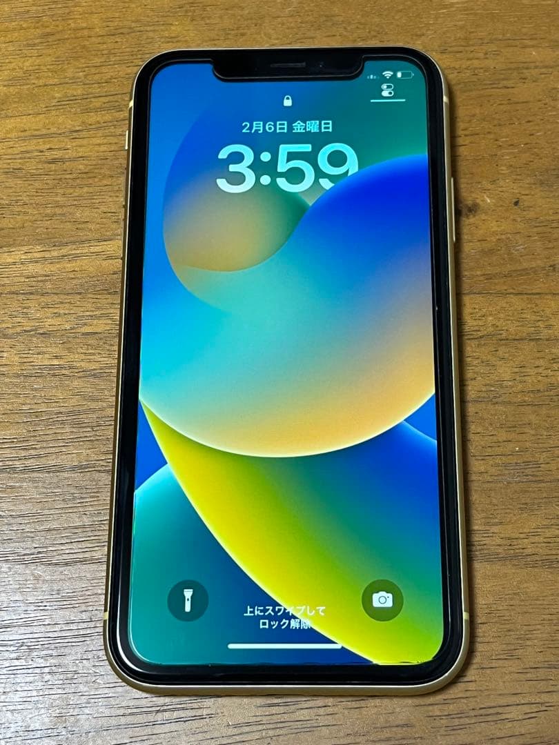 【値下げ】iPhone XR 64GB イエロー SIMフリー バッテリー83%