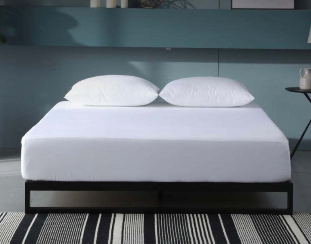 ZINUS Heavy Duty スチールベッドフレーム ダブル ブラック