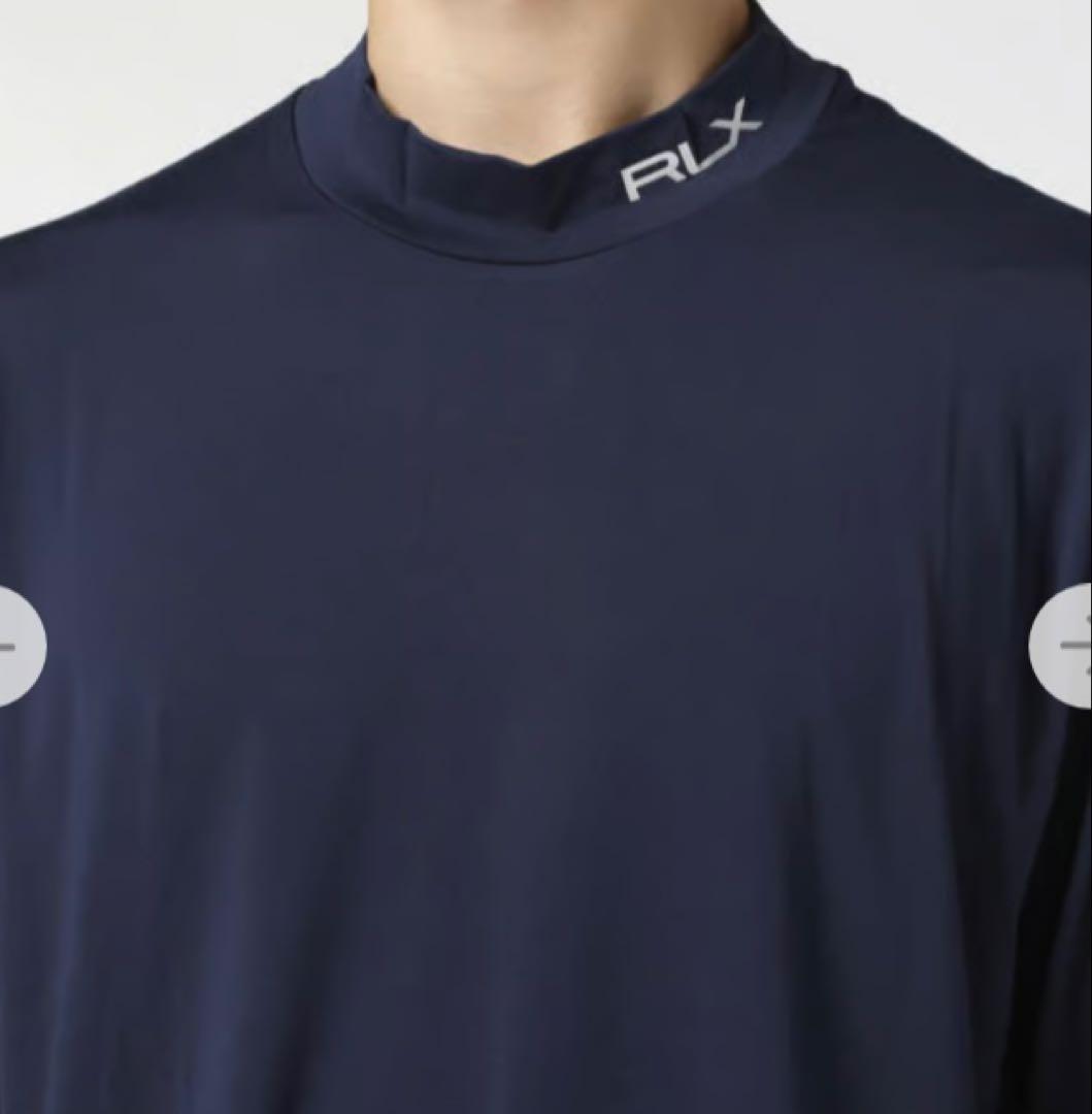 RLX ゴルフ ジャージ モックネック ロング スリーブ シャツ L ネイビー