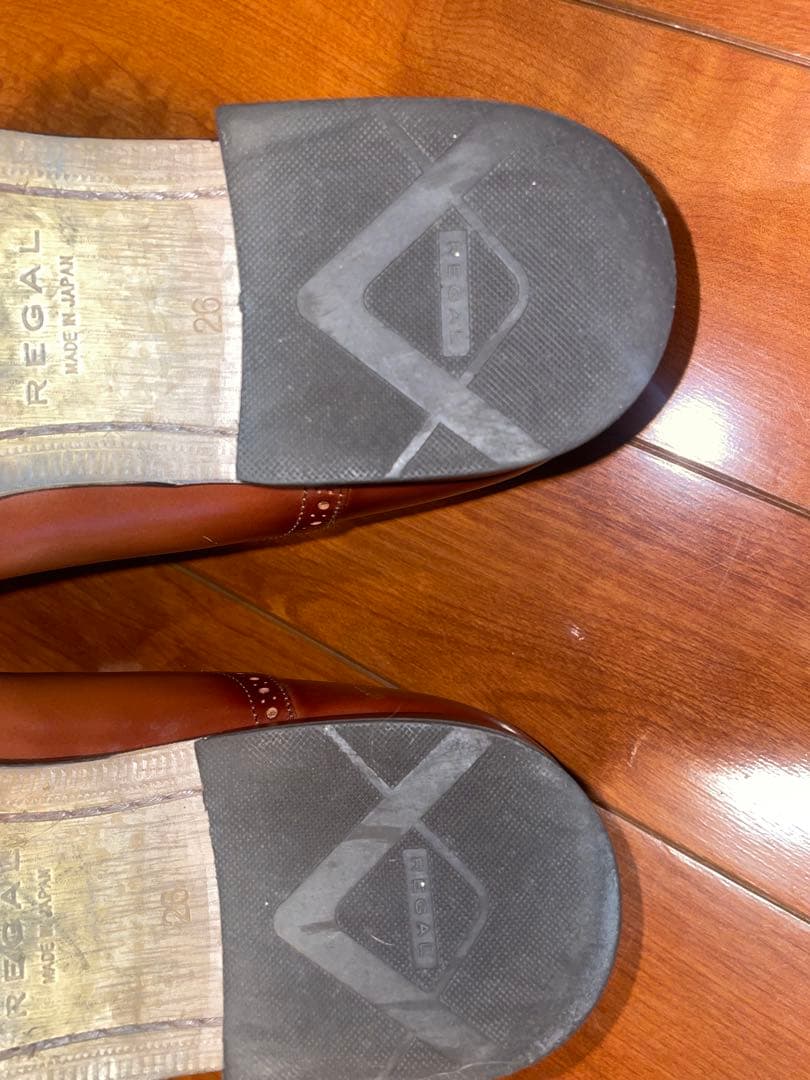 か*ね様 リーガル 122R 濃茶 26.0 ストレートチップ ビジネスシューズ