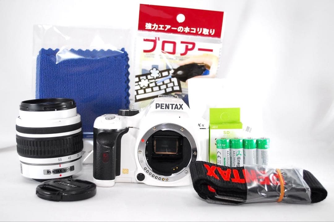 ❤️PENTAX K-x ❤️ホワイト レンズキット リチウム電池付 動作確認済✨