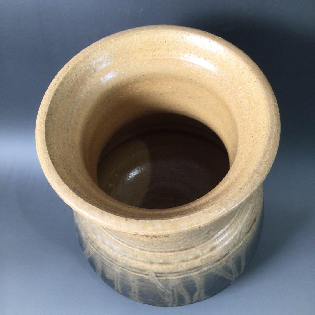 Ｓ１２６　水指　『芸州焼』『西本瑛泉造』『耳付水指』　共箱　茶道具