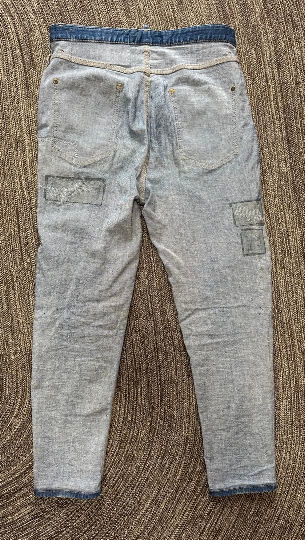 DSQUARED2 ダメージ加工 ブルーデニム スリムフィット　48