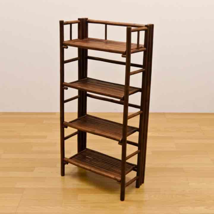 バンブー　シェルフ4段　スクエア