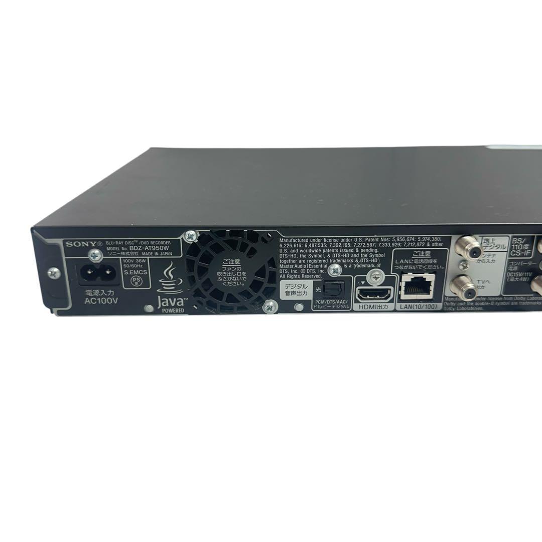 【動作品】SONY/ソニー BDレコーダー BDZ-AT950W 初期化済み ②