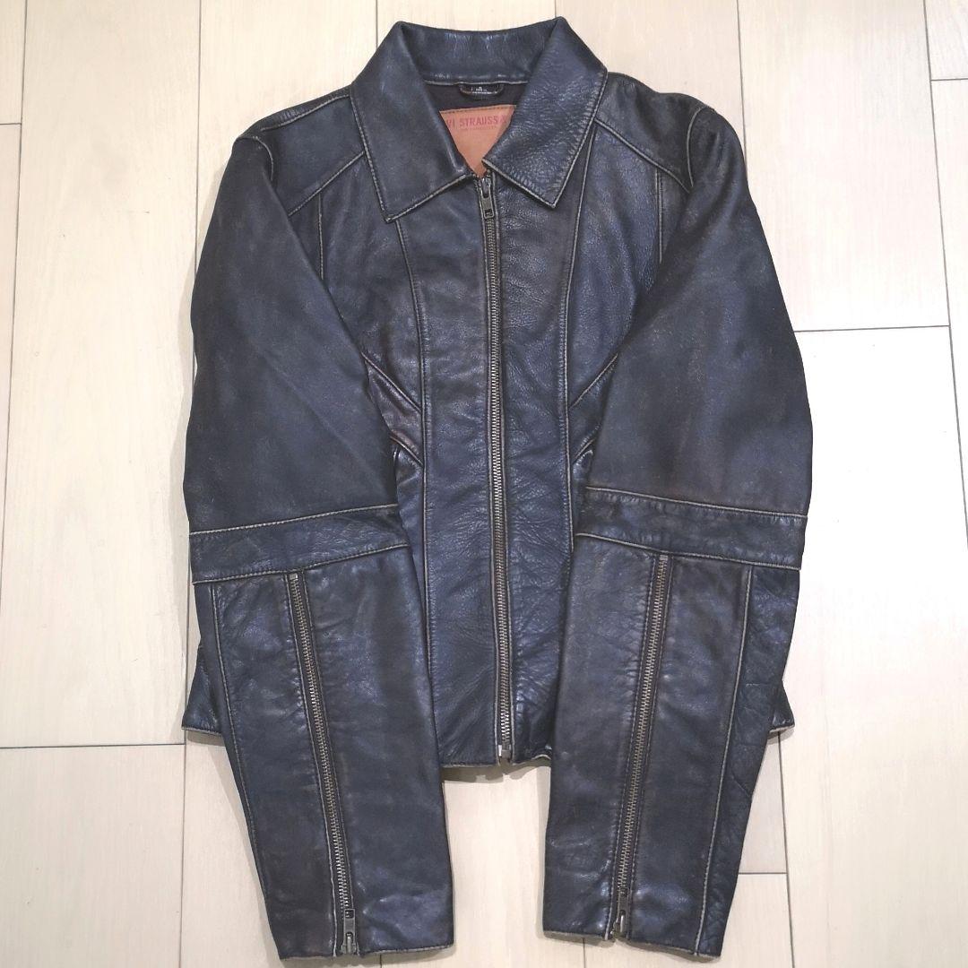 リーバイス レザージャケット シングルライダース Ｍ ヴィンテージ加工 激レア品