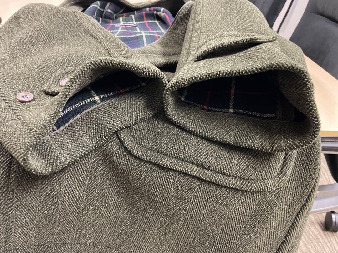 イングランド製 Faconnable ファソナブル　ヘリンボーン ダッフルコート