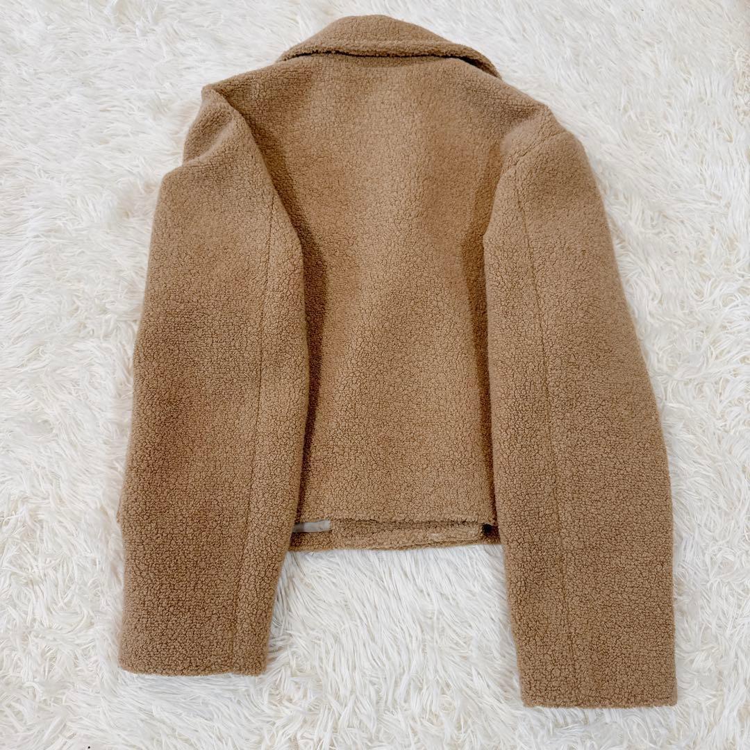 美品　22AW セオリー 7万 TEDDY FLEECE ボアPコート キャメル