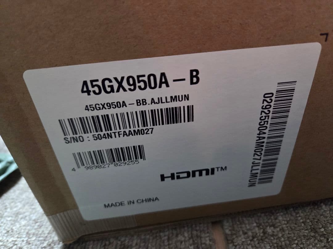 LG OLED ゲーミングモニター 45GX950A-B 44.5インチ