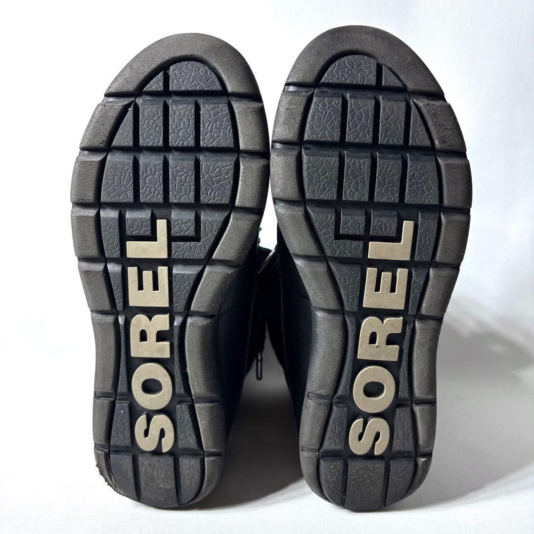 ソレル エクスプローラーラックス スノーブーツ レザー ボア 防水 黒US8