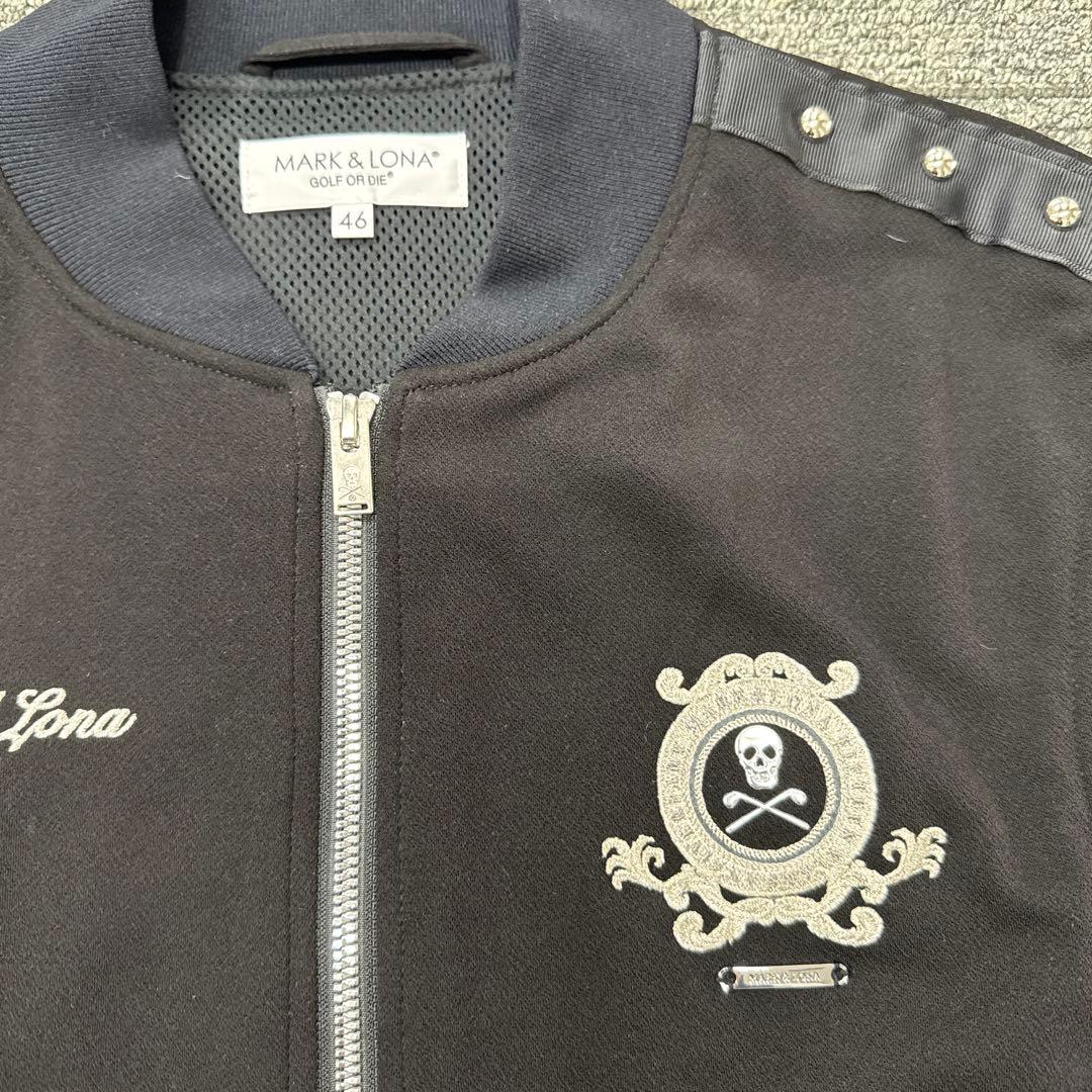 マークアンドロナ　上下セット　ベスト　スタッズ　黒