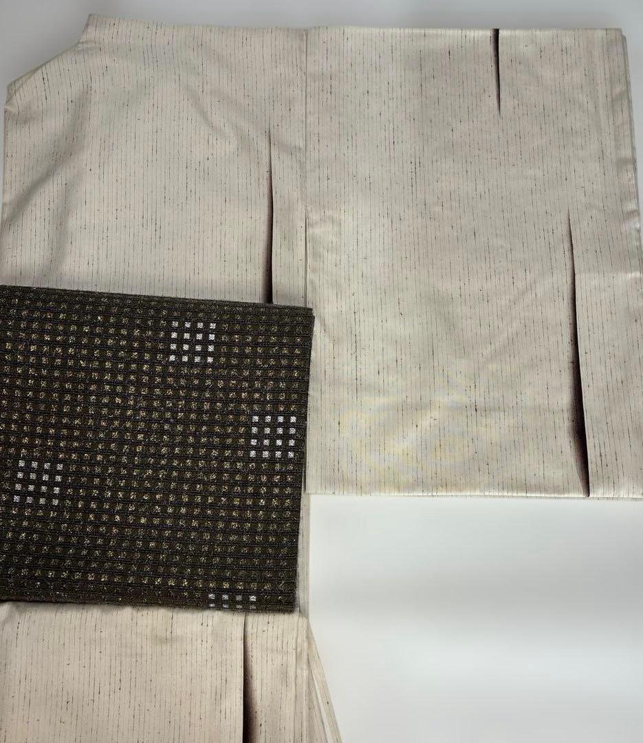 専用です　ぜんまい紬　縞　裄68