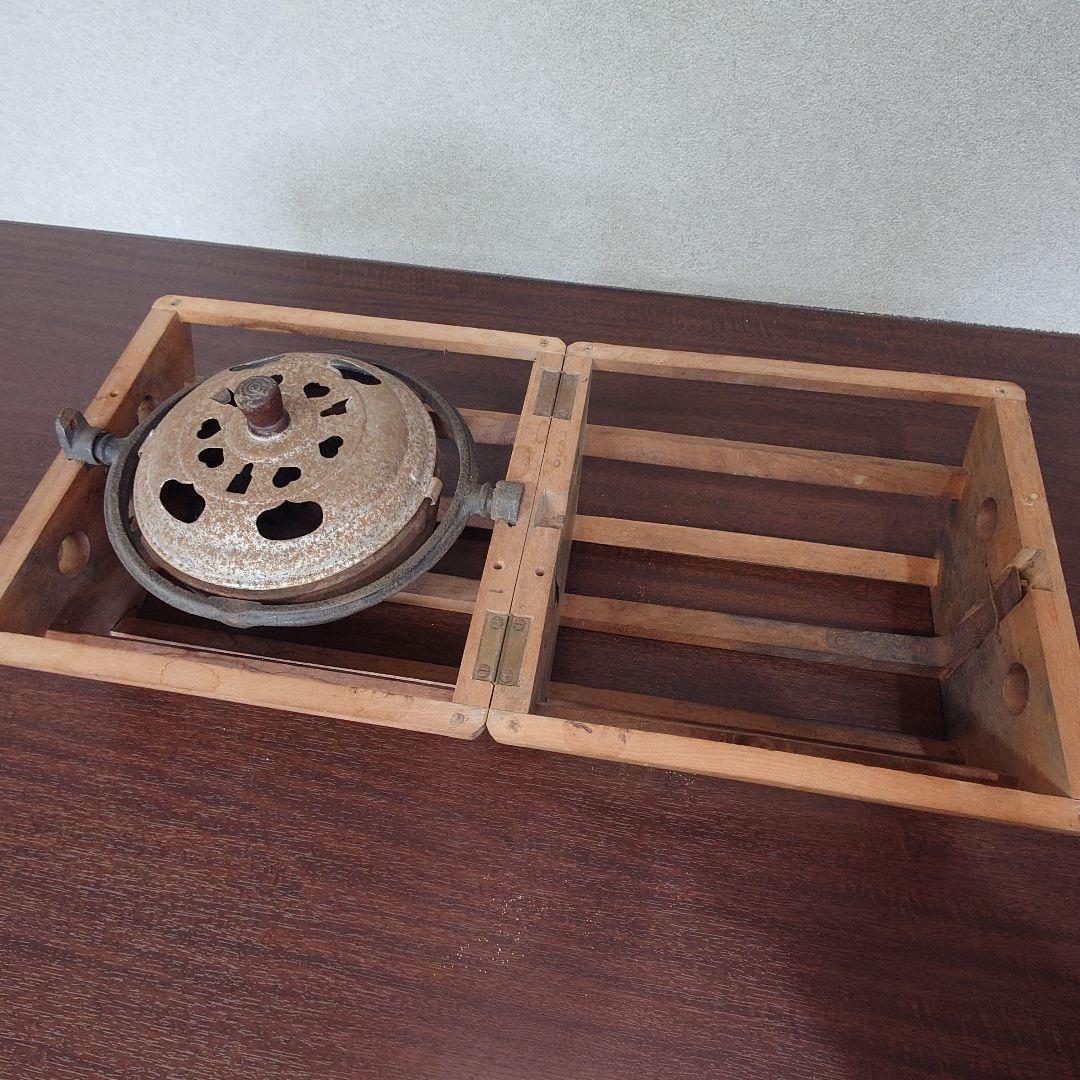 こたつあんか　回転こたつ　炭　レトロ