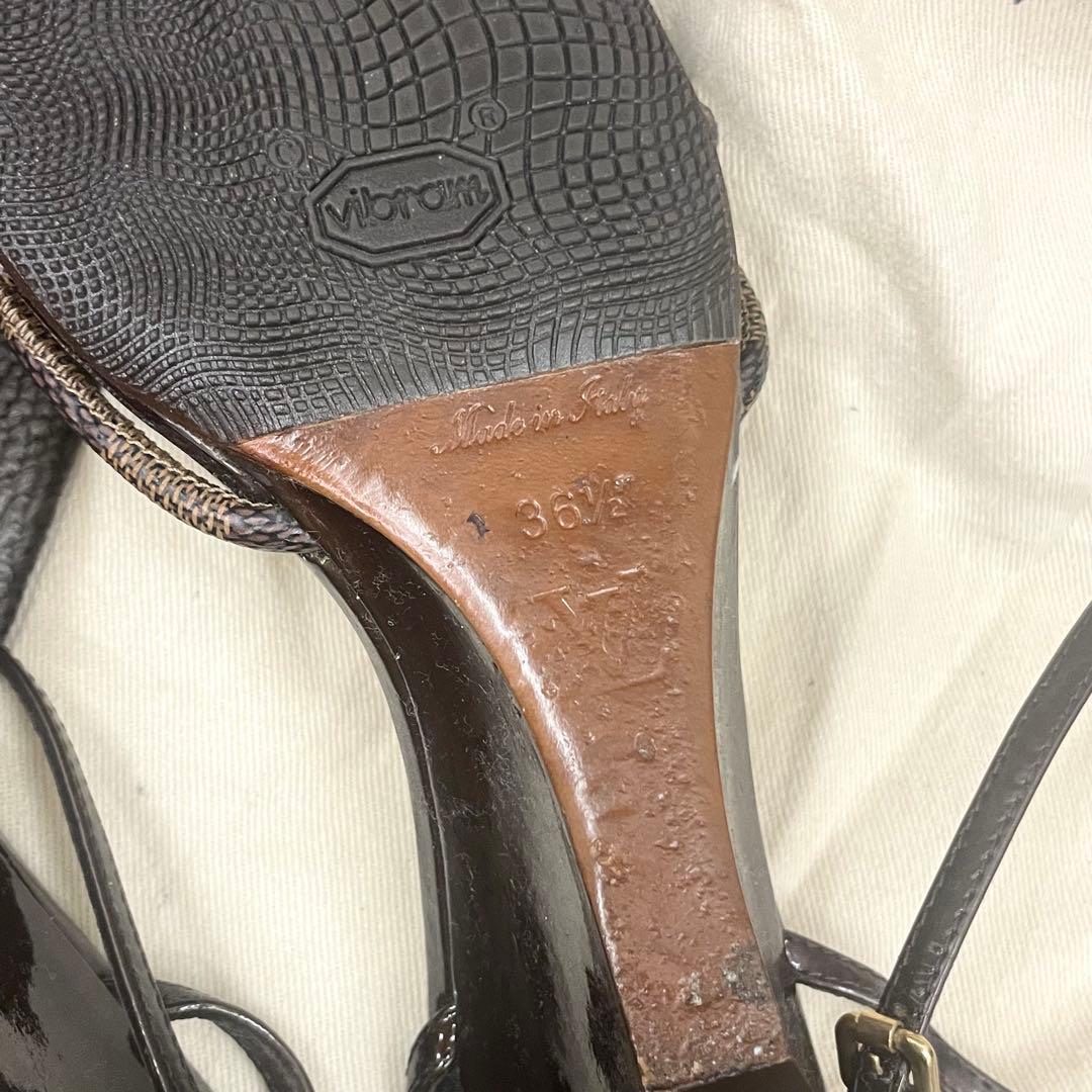 ルイヴィトン　サンダル　ダミエ　36/5 23.5 靴底補修済 滑り止め加工