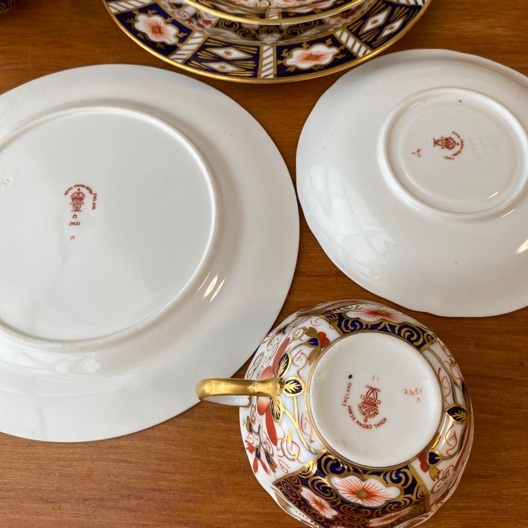 ロイヤルクラウンダービー　トラディショナルイマリ　古伊万里　5人用　ティーセット