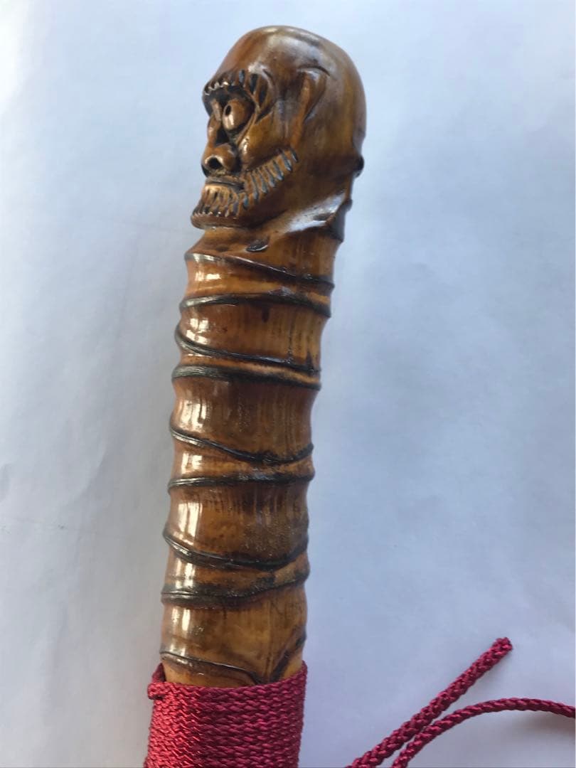 ★達磨の杖★縁起物★珍しい竹★全て手彫り★世界に一つ★