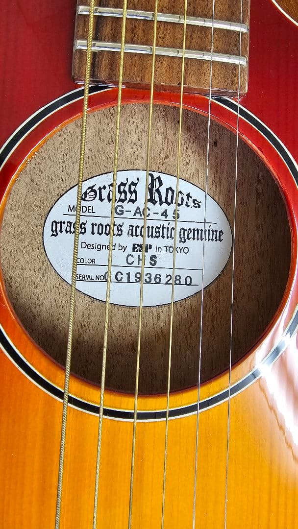 最終値下　ケース付　garassroots グラスルーツ　ギター　GーAC45