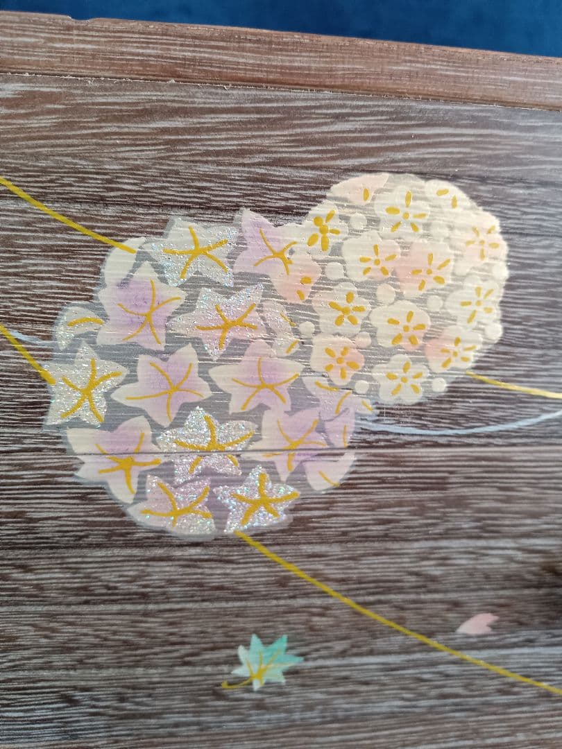 会津　蒔絵小箪笥(三ツ引)　桐工芸　やまごの桐　ミニタンス　3段　和雑貨