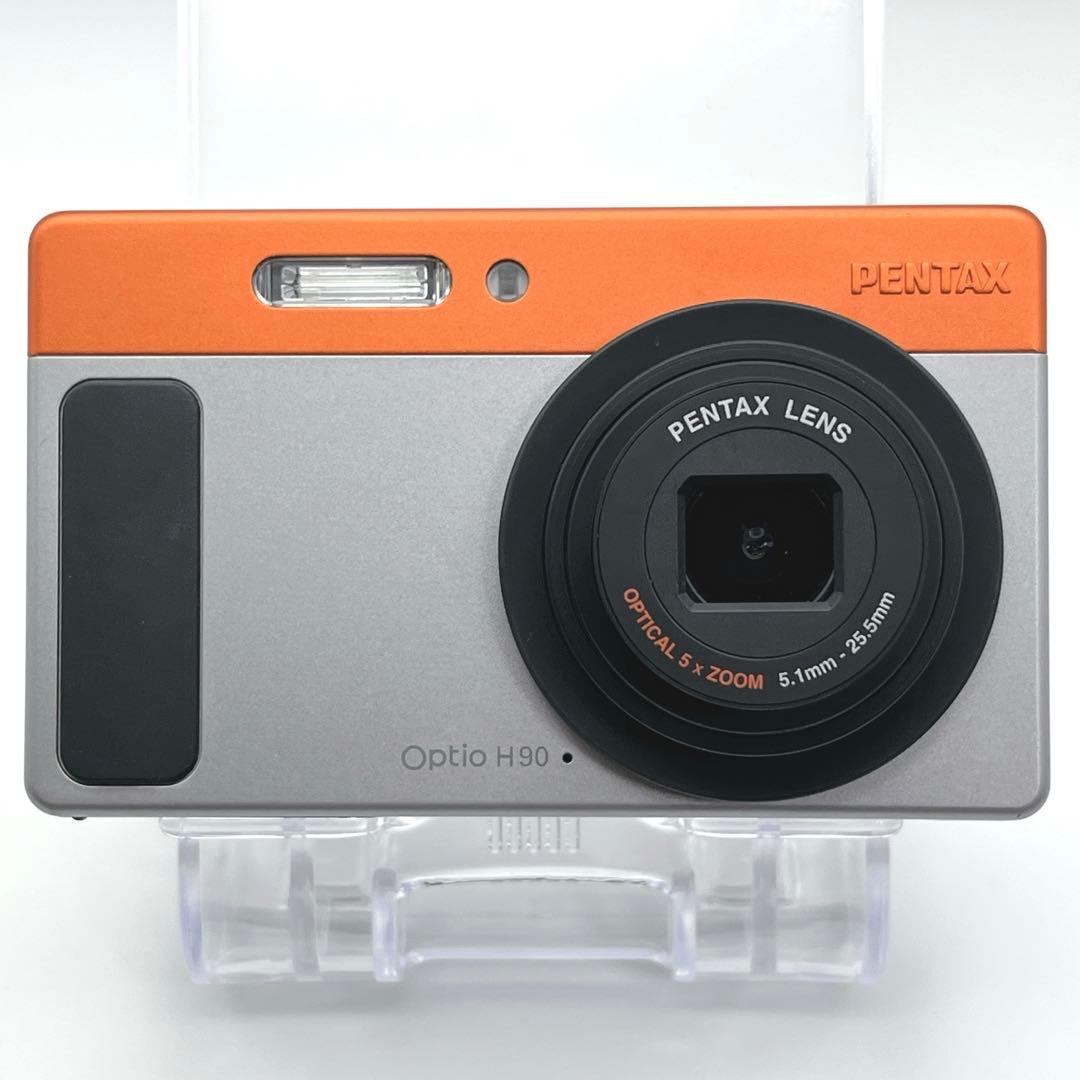 極美品 PENTAX Optio H90 オレンジ シルバー　可愛すぎるコンデジ