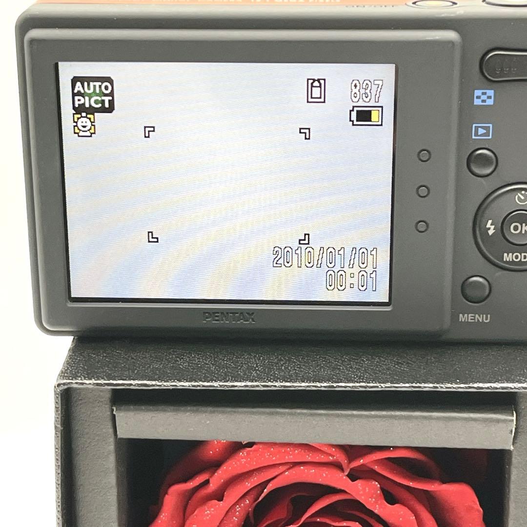 極美品 PENTAX Optio H90 オレンジ シルバー　可愛すぎるコンデジ