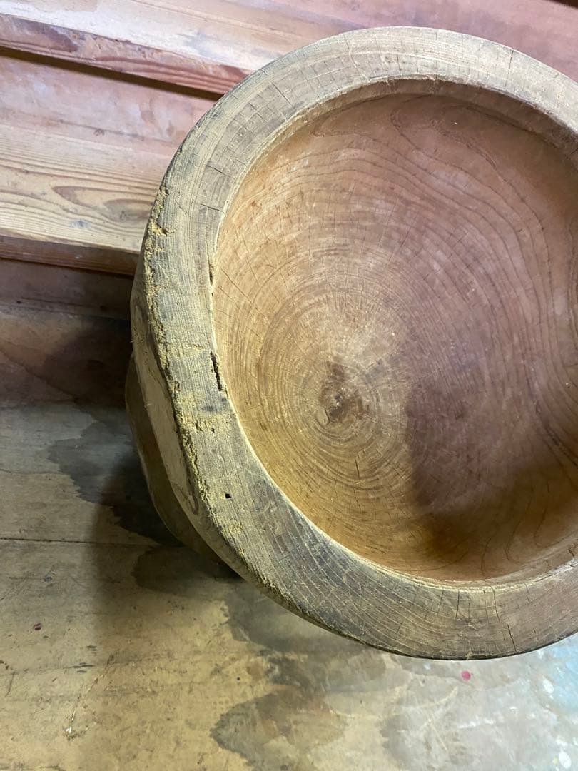 お餅つき　臼　レトロ　置物　工芸品　骨董品　インテリア　018