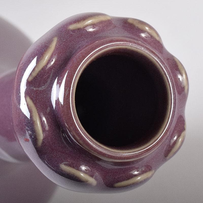 中国　宋代　鈞窯　丁香紫釉　蒜口瓶　M 7640C