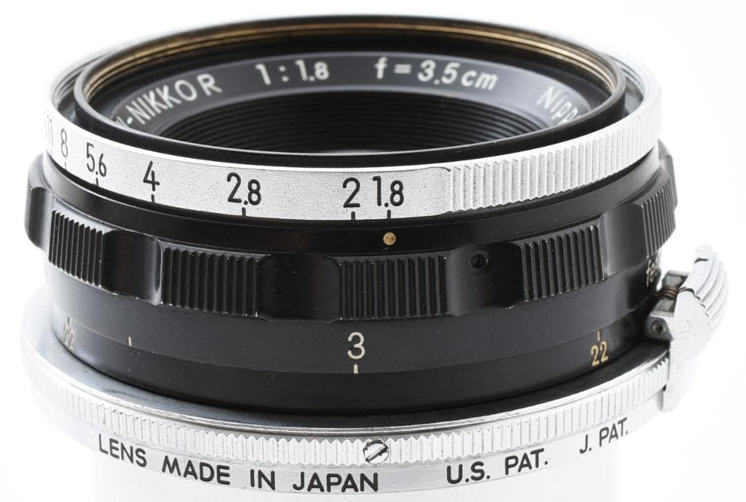 レア刻印 *U.S.PAT* Nikon W-Nikkor 3.5cm f1.8