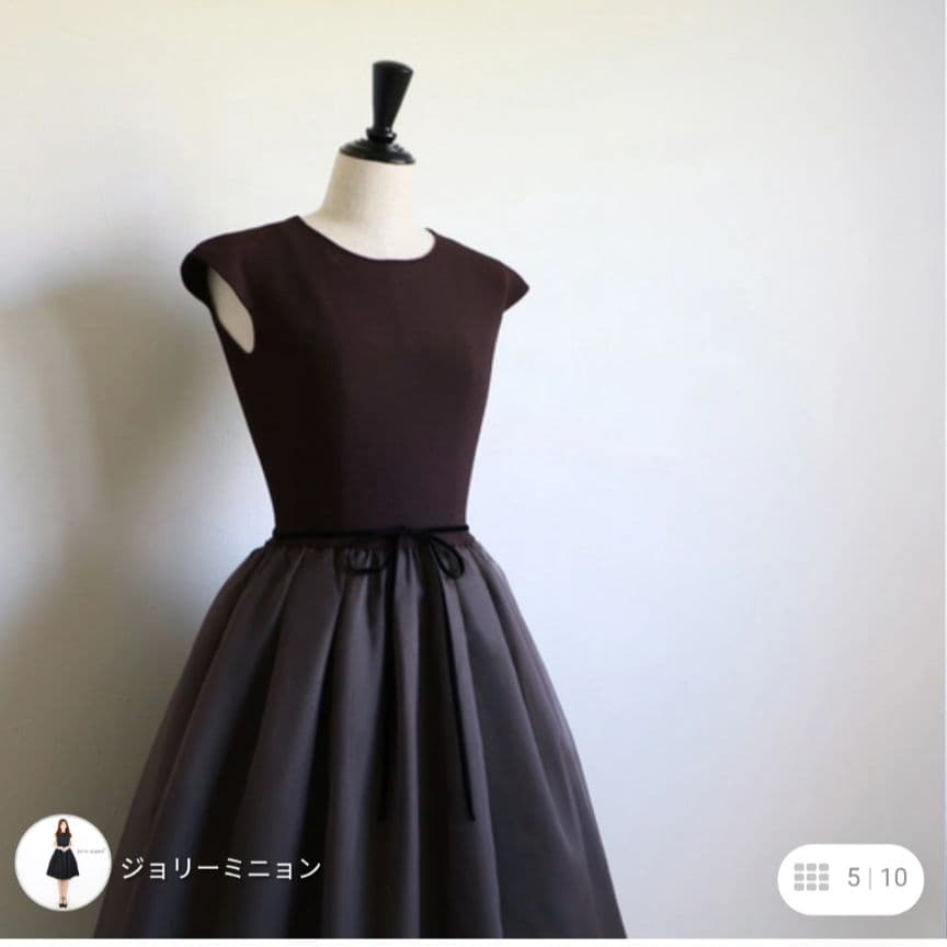 ★本日のみお値下げ★jolie mignon　ダークブラウン　ワンピース