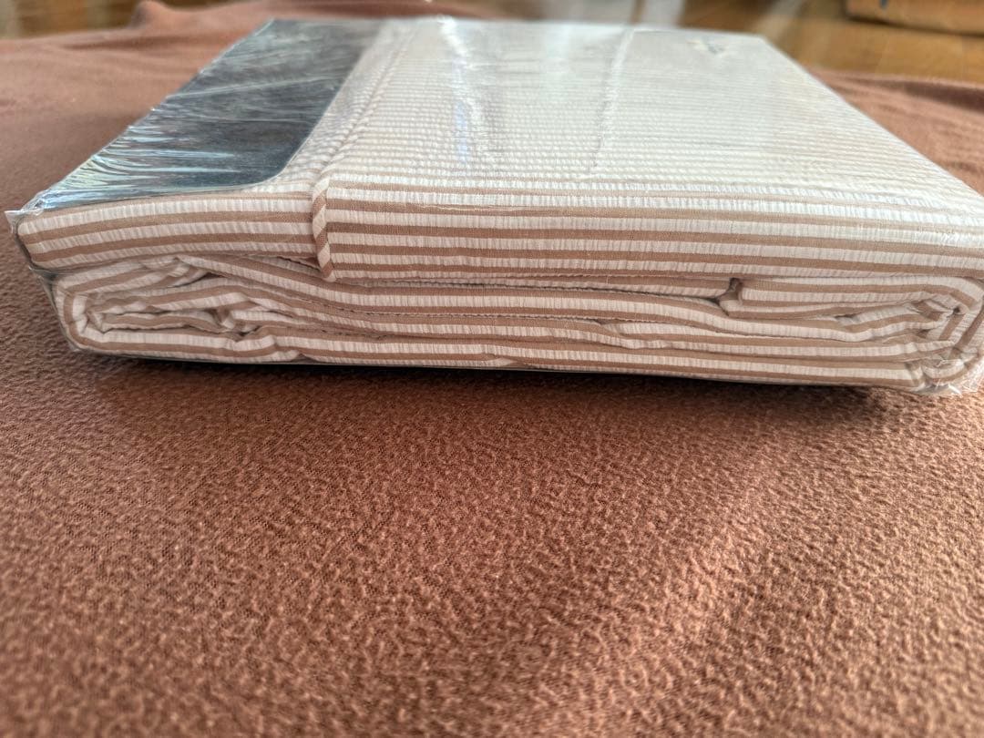 Ralph Laurenラルフローレン 掛け布団カバー ストライプ、ベージュ