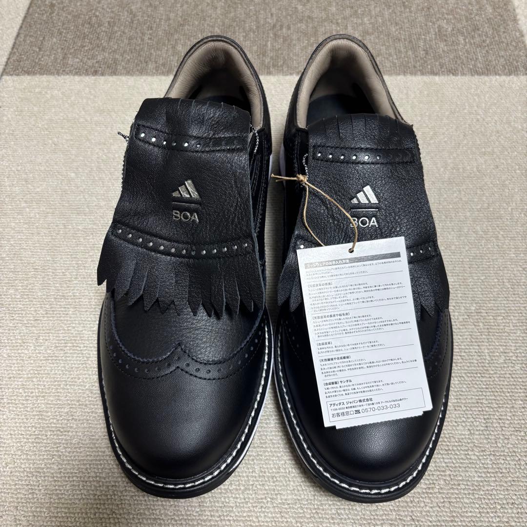 【新品】最安値　アディダス レザーゴルフシューズ スパクレス 27cmブラック