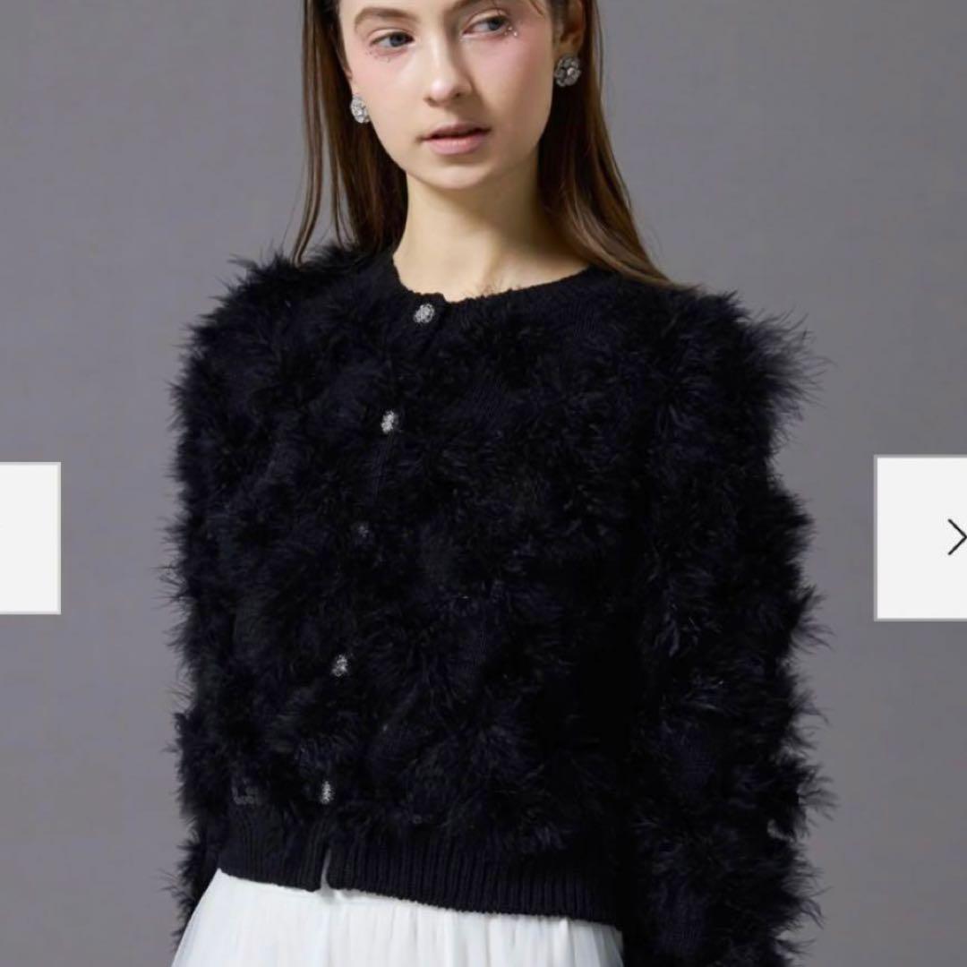 シェリエ sheller フェザーカーディガン