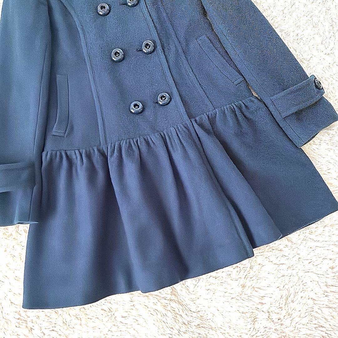 【極美品】バーバリーブルーレーベル ノーカラーコート ノバチェック 38