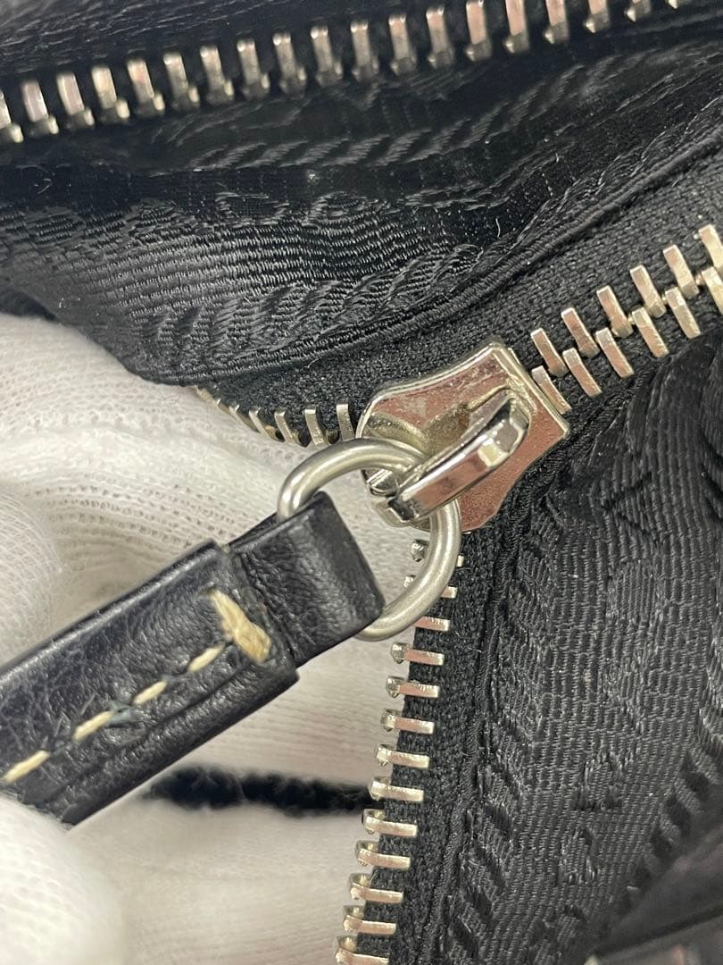 【Ｅ】PRADA ミニボストン BR2246 ブラックレザー