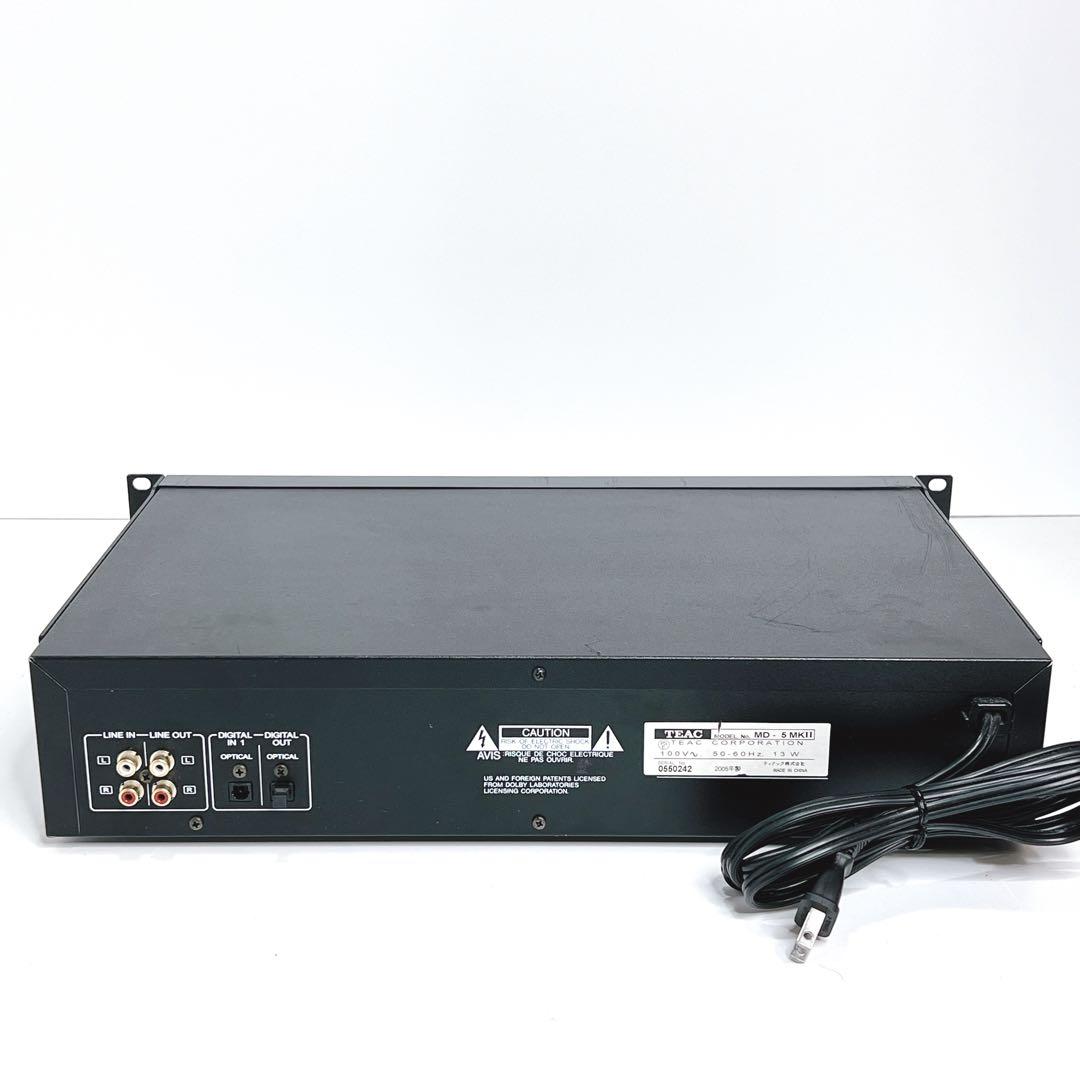 【良品・動作品】 TEAC MD-5MK2 MDデッキ　MDレコーダー
