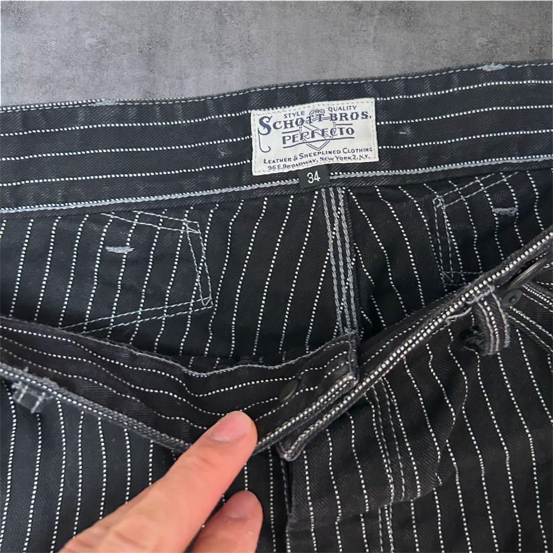 schottヒッコリーデニム ブラック　34 イアンくん着用