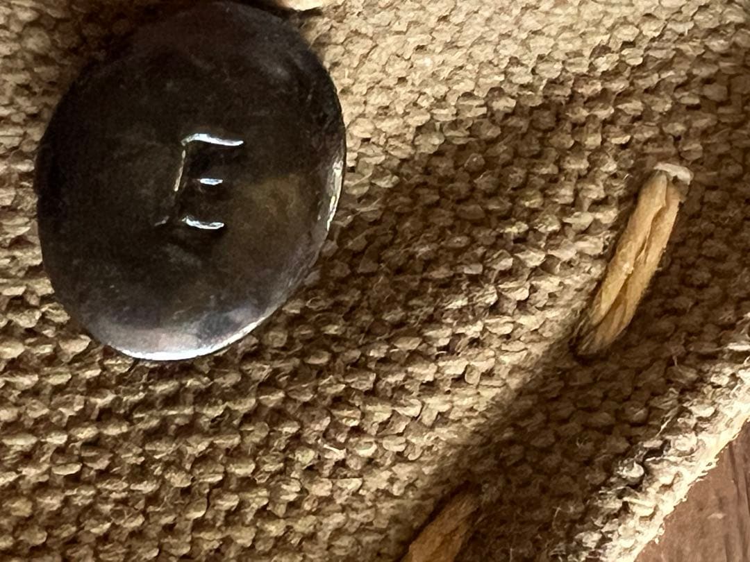 ebagos エバゴス 紅籐カゴ リネンかぶせ布付 小型鏡付 美品 専用保管袋付