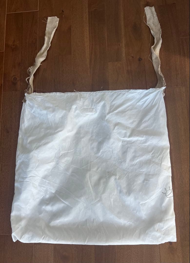 ebagos エバゴス 紅籐カゴ リネンかぶせ布付 小型鏡付 美品 専用保管袋付