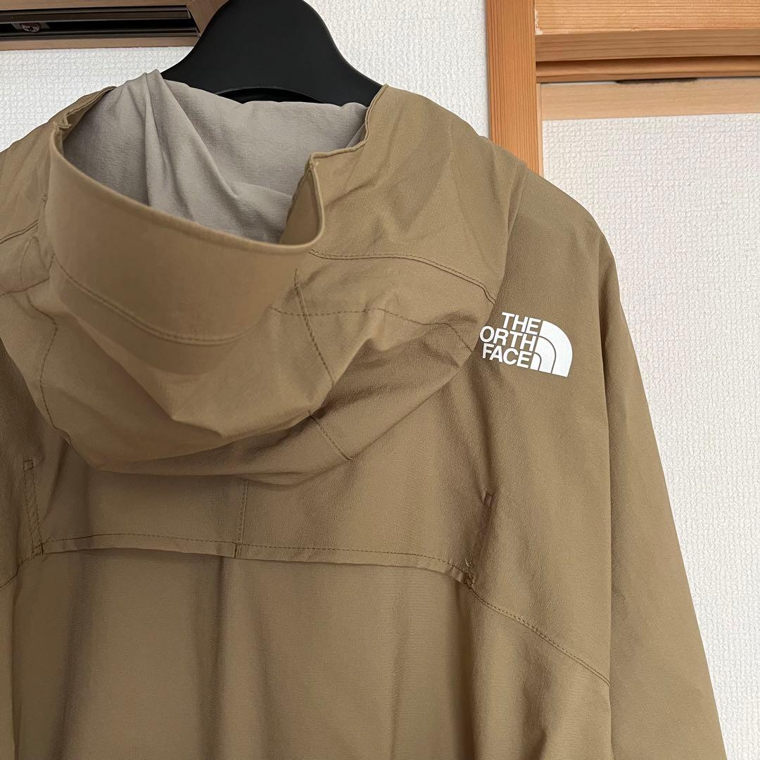 THE NORTH FACE フード付きロングレインコート ベージュ S