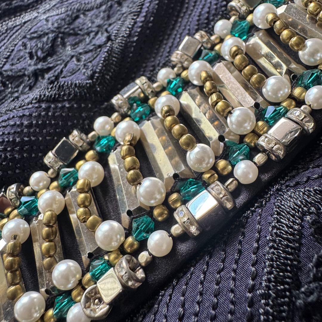 希少✨ドリスヴァンノッテン シルクブラウス　ビジュー装飾 　刺繍