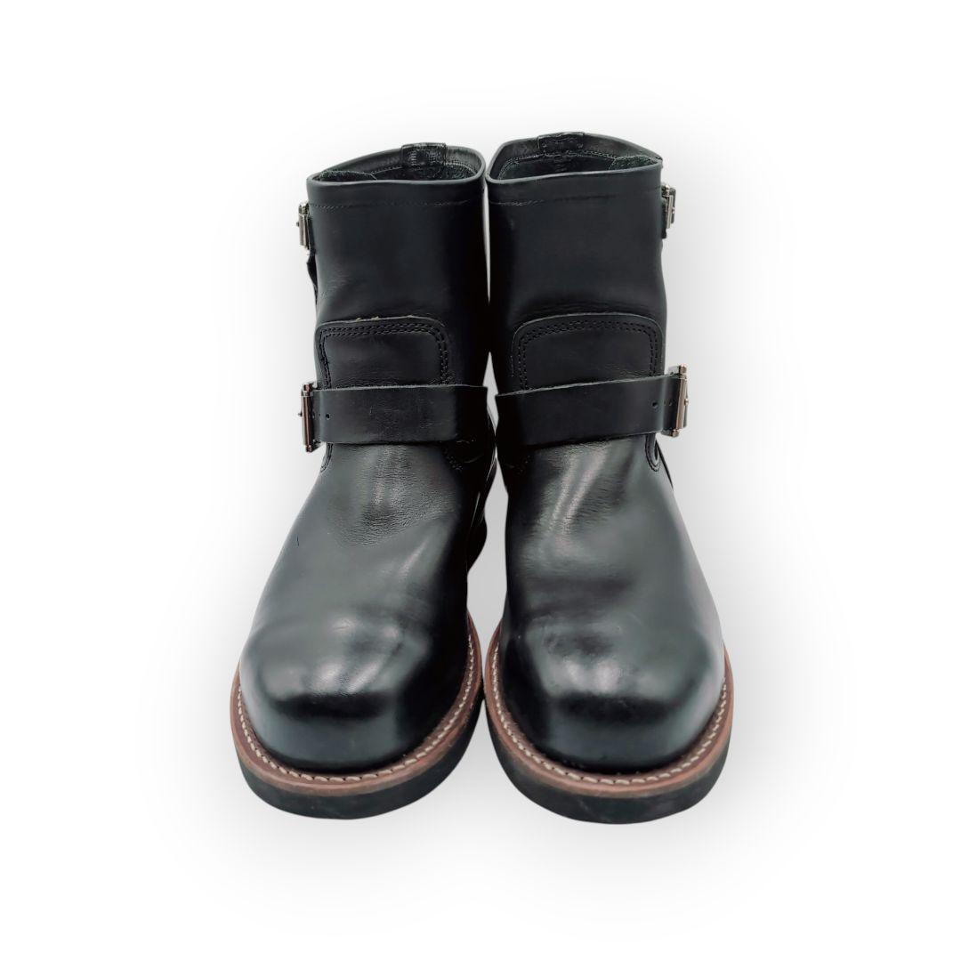 【良品】Hawkins　40015 スチールトゥ　エンジニアブーツ　黒　25cm