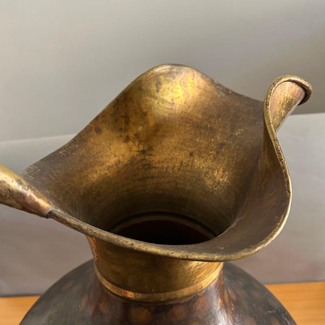イタリア　アンティーク　真鍮　花瓶　水差し　花器　フラワーベース　壺　ピッチャー
