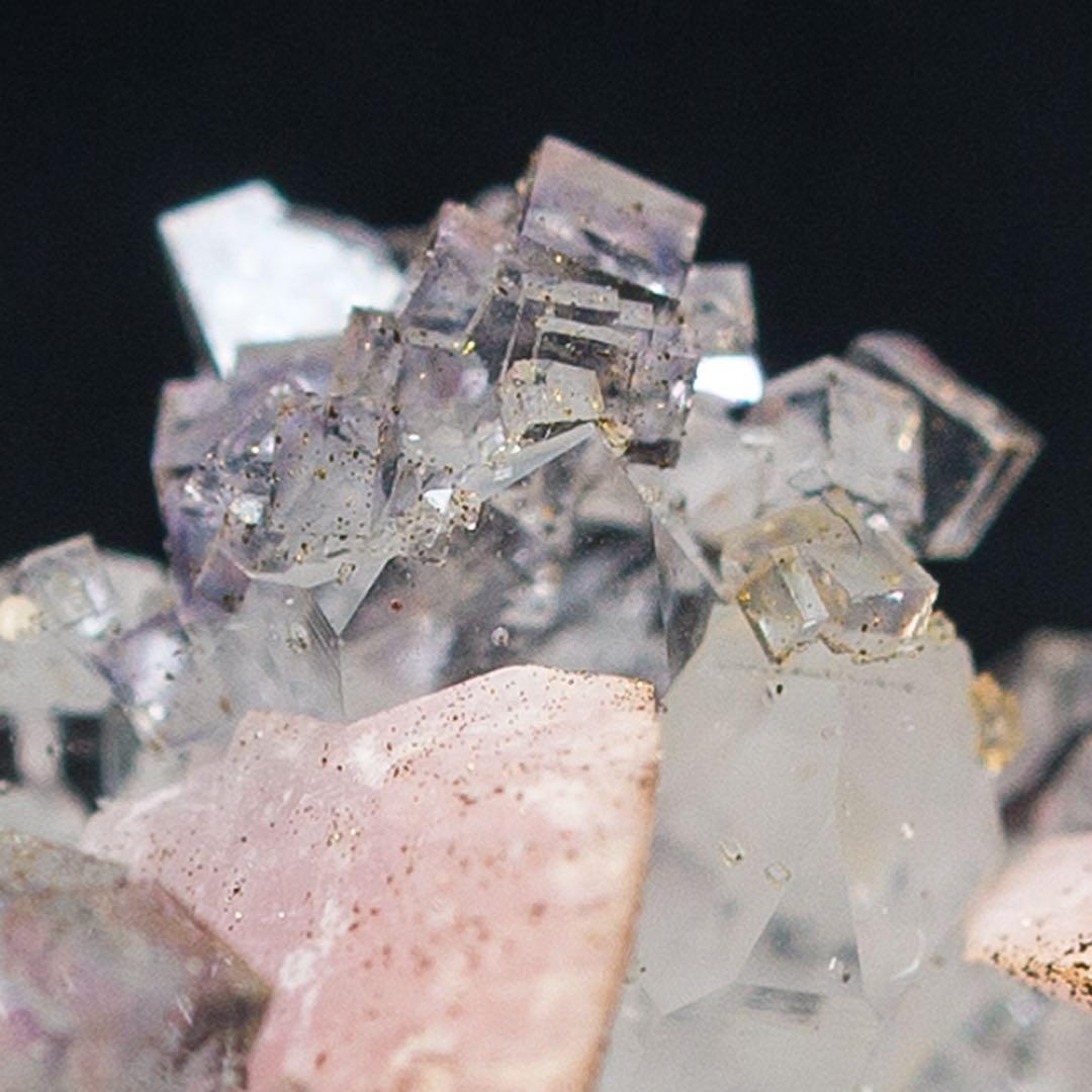 中国 ロードクロサイト フローライト 天然石 原石 鉱物標本 鉱石 蛍石 713