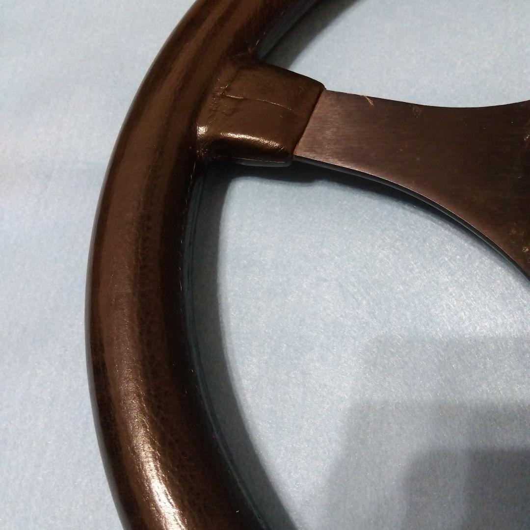 ビ*ト様 当時物❗旧車❗レザー ステアリング 3本スポーク