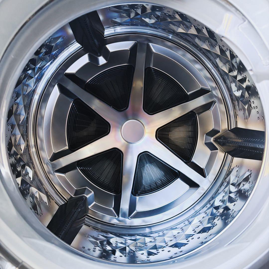 運搬取付無料！純正パナソニック自動投入機能搭載おしゃれドラム洗濯機！完動超美品！