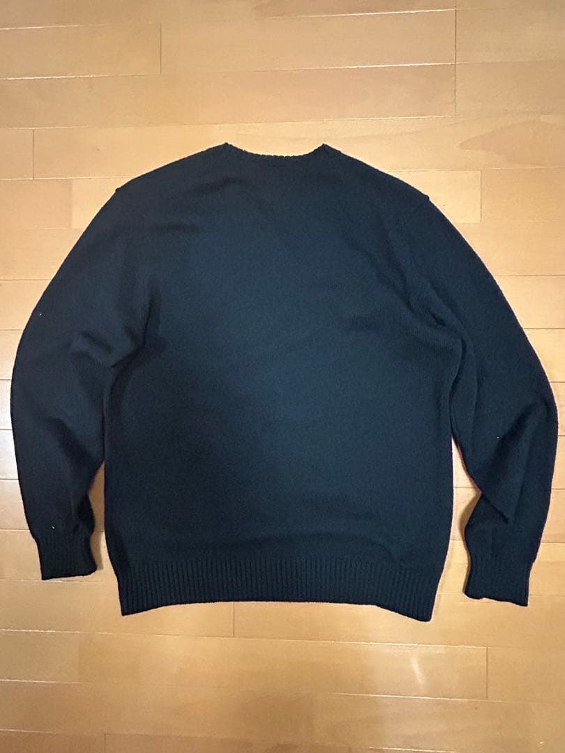 BEAMS PLUS Crew LilyYarn 7G 黒 M ニット